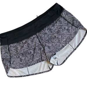 Lululemon Speed Up Short Velocity Mesh Island Mist Black / Black  Size 8
